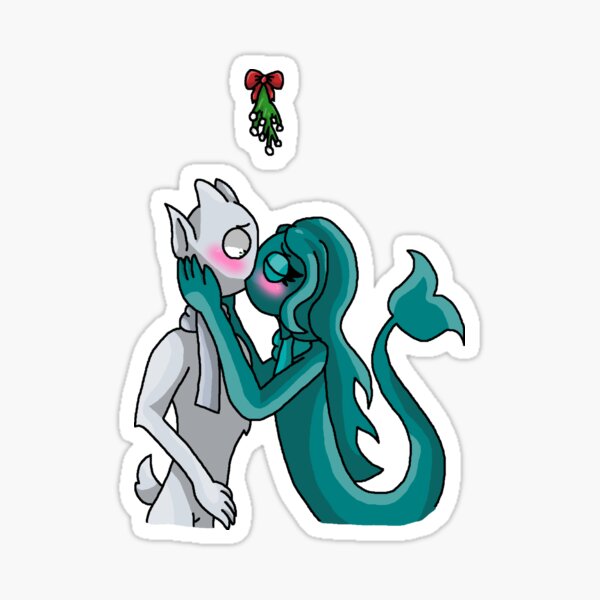 Red X Magenta Mistletoe (Rainbow Friends) | Sticker