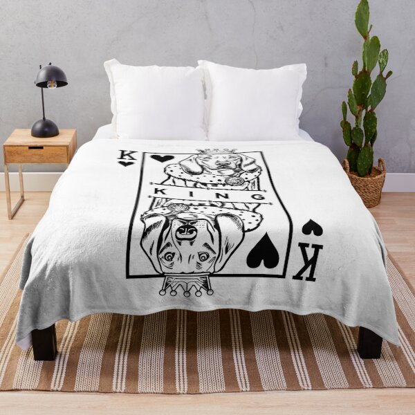 Item preview, Weimaraner King Of Hearts Funny Dog Playing Card Pop Art designed and sold by GrandeDuc.