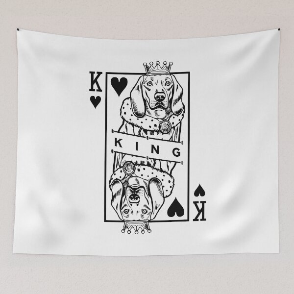 Item preview, Weimaraner King Of Hearts Funny Dog Playing Card Pop Art designed and sold by GrandeDuc.
