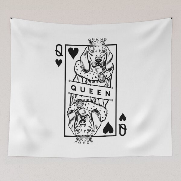 Item preview, Weimaraner Queen Of Hearts Funny Dog Playing Card Pop Art designed and sold by GrandeDuc.