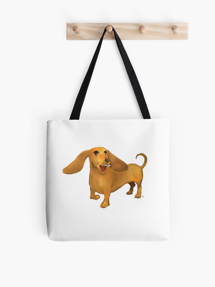 Thumbnail 1 of 2, Tote Bag, Jasper The Sled Dog Dachshund designed and sold by Minted Prose.