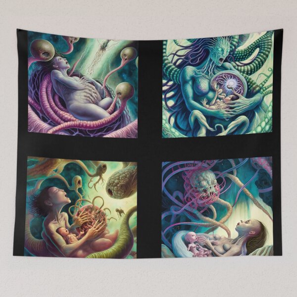 Item preview, Alien Birth - Collage designed and sold by Gallery of Weirdness.