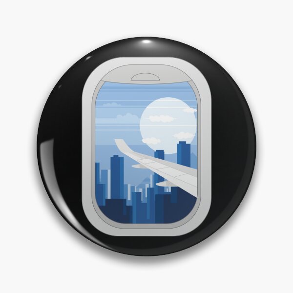 Item preview, Airplane Window | Airplane Wing | Beautiful City Landscape designed and sold by Pisutachio.