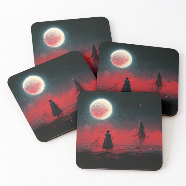 Artikelvorschau, Blutiger Sonnenuntergang im Mondschein entworfen und verkauft von Viktor Surzhko.