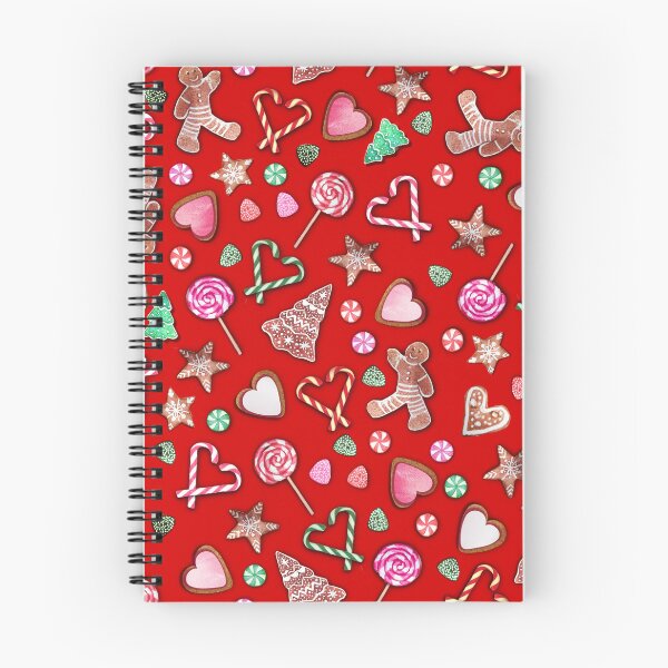 Item preview, Christmas Gingerbread with candy cane hearts and Lollipops, peppermints and gingerbread men designed and sold by MagentaRose.