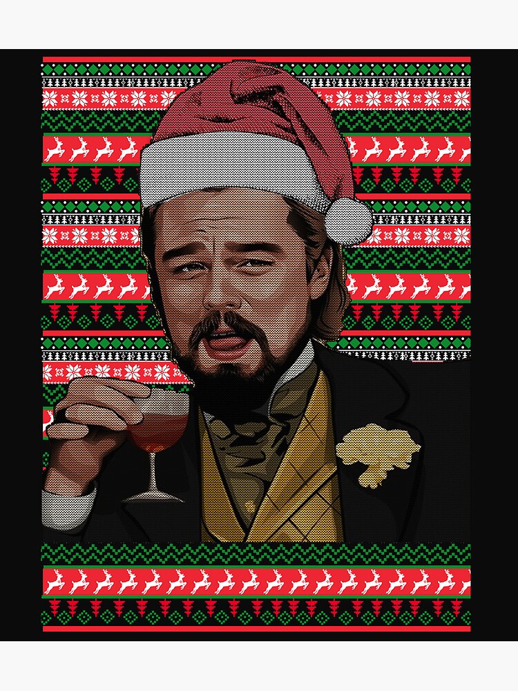 Ugly Christmas Sweater Santa Leonardo DiCaprio Meme Funny