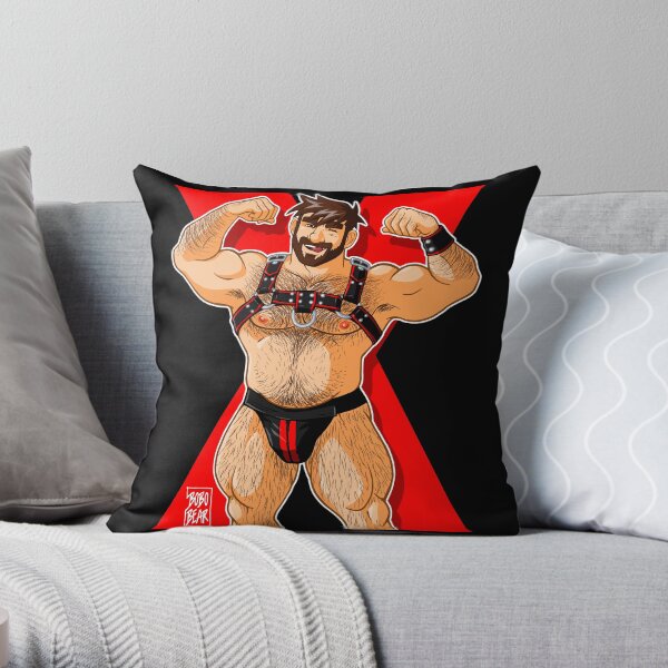 ADAM LIKES HARNESS - RED Throw Pillow