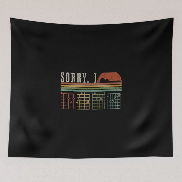Item preview, Sorry I-Dgaf Hidden Message Guitar Chords Sarcastic Quote For Guitar Players Sticker designed and sold by avcibanaay.