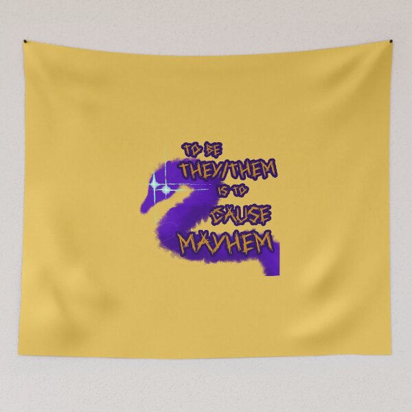 Item preview, Be they/them cause mayhem string worm designed and sold by ForTheFrogWar.