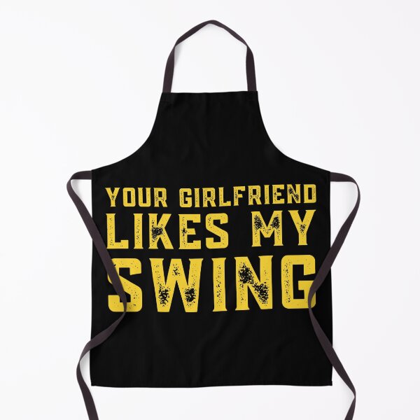 Item preview, Your Girlfriend Likes My Swing : Retro Funny Meme Quote BaseBall Softball : Text Texture designed and sold by MokonoKokoro.