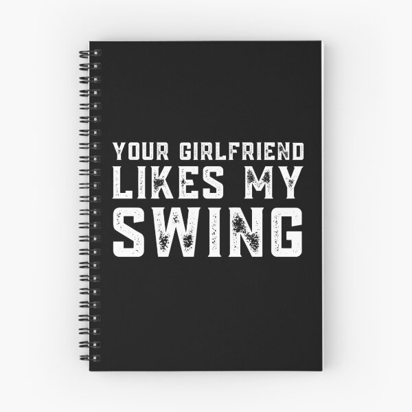 Item preview, Your Girlfriend Likes My Swing : Retro Funny Meme Quote BaseBall Softball : Text Texture designed and sold by MokonoKokoro.