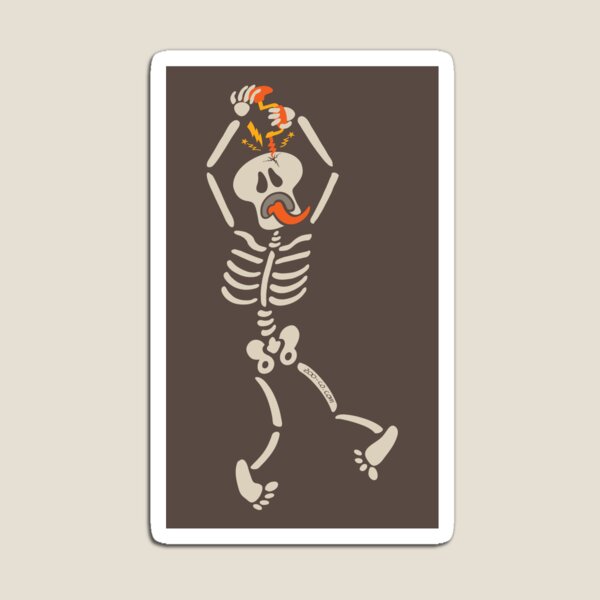 Item preview, Skeleton perforating its own skull with a hand drill designed and sold by Zoo-co.