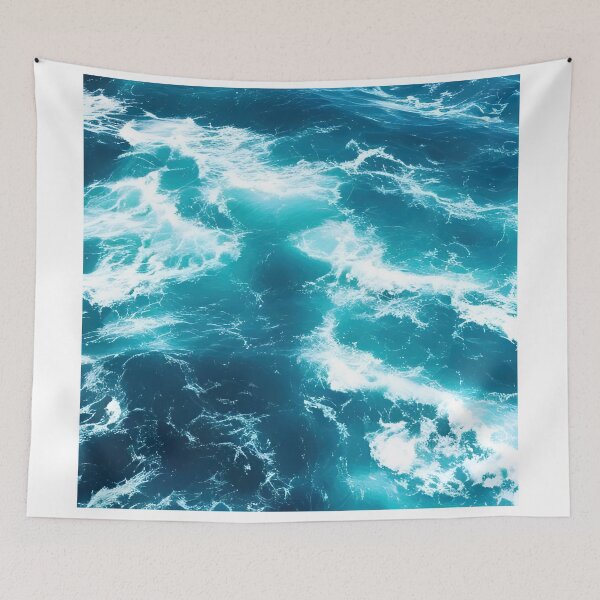 Item preview, Hyperrealistic blue ocean waves designed and sold by Crestern.