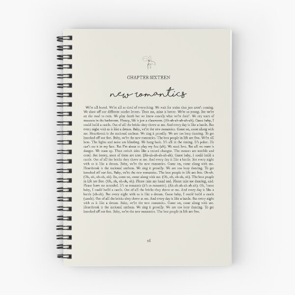 Item preview, New Romantics Lyrics designed and sold by queseraseraa.
