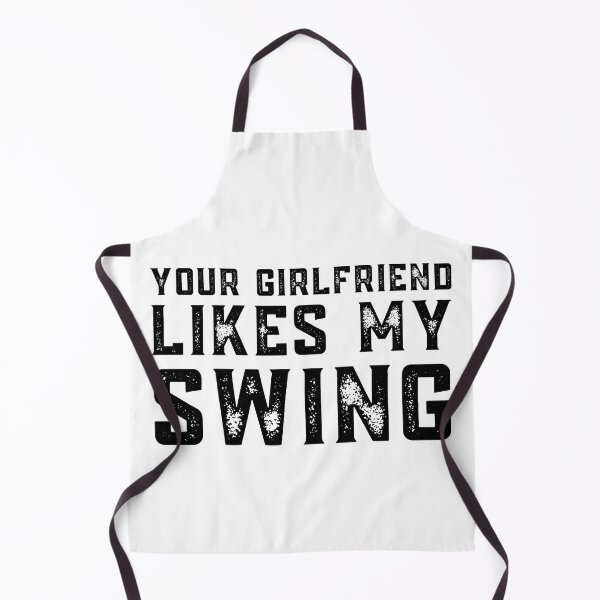 Item preview, Your Girlfriend Likes My Swing : Retro Funny Meme Quote BaseBall Softball : Text Texture designed and sold by MokonoKokoro.