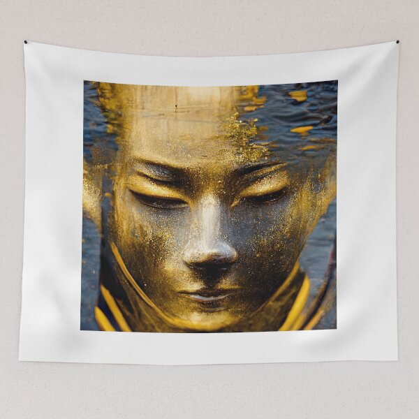 Item preview, Golden Buddha statue levitating canal in Venice designed and sold by osssoconcept.