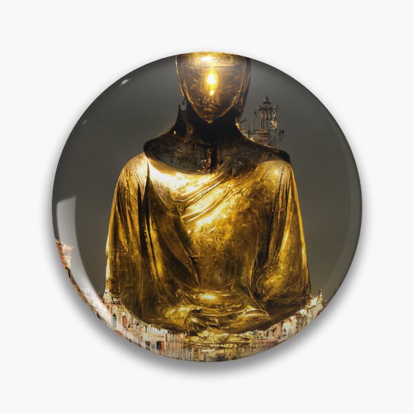 Item preview, Golden Buddha statue levitating canal in Venice designed and sold by osssoconcept.