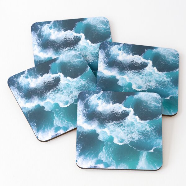 Item preview, Hyperrealistic blue ocean waves designed and sold by Crestern.