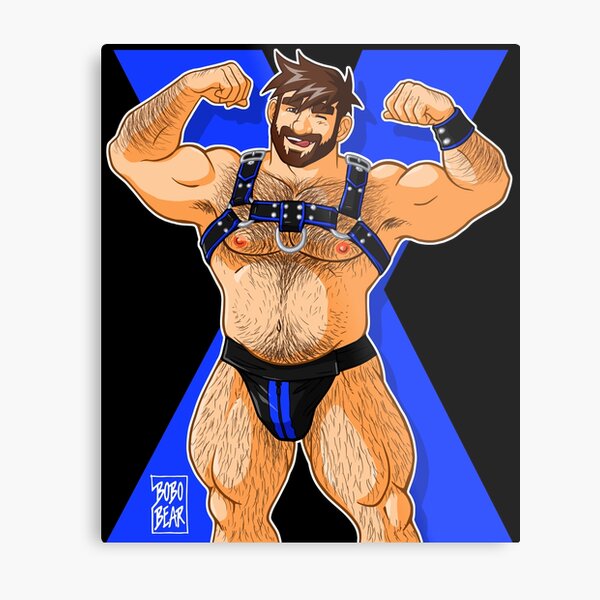 ADAM LIKES HARNESS - BLUE Metal Print
