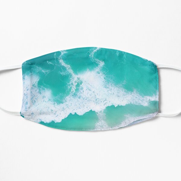 Copy of Copy of Hyperrealistic blue ocean waves Flat Mask