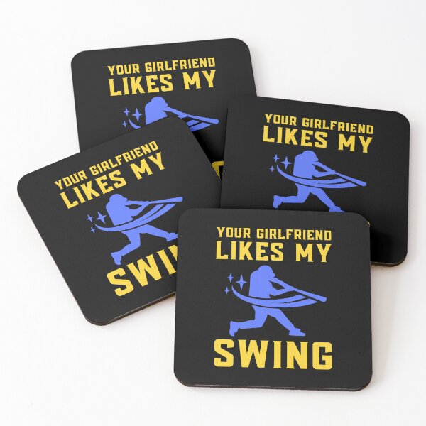 Item preview, Your Girlfriend Likes My Swing : Retro Funny Meme Quote BaseBall Softball : Swing Art designed and sold by MokonoKokoro.