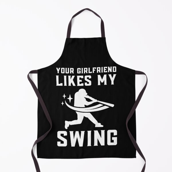 Item preview, Your Girlfriend Likes My Swing : Retro Funny Meme Quote BaseBall Softball : Swing Art designed and sold by MokonoKokoro.