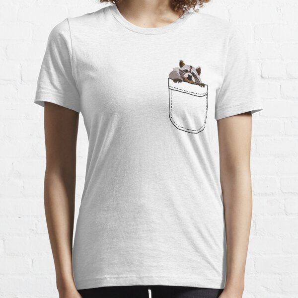 animal in pocket t shirt
