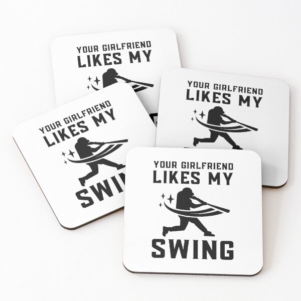 Item preview, Your Girlfriend Likes My Swing : Retro Funny Meme Quote BaseBall Softball : Swing Art designed and sold by MokonoKokoro.