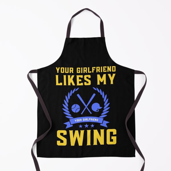 Item preview, Your Girlfriend Likes My Swing : Retro Funny Meme Quote BaseBall Softball : Symbol Art designed and sold by MokonoKokoro.