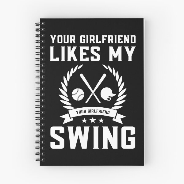 Item preview, Your Girlfriend Likes My Swing : Retro Funny Meme Quote BaseBall Softball : Symbol Art designed and sold by MokonoKokoro.