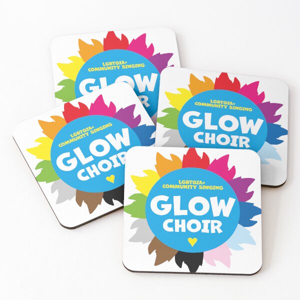 Item preview, GLOW Choir logo cyan centre designed and sold by GLOWchoir.