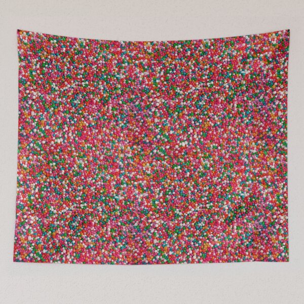 Item preview, Candy theme multicolor rainbow hundreds and thousands cool pattern designed and sold by Karo Art.