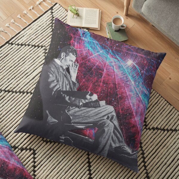 nicola tesla Floor Pillow