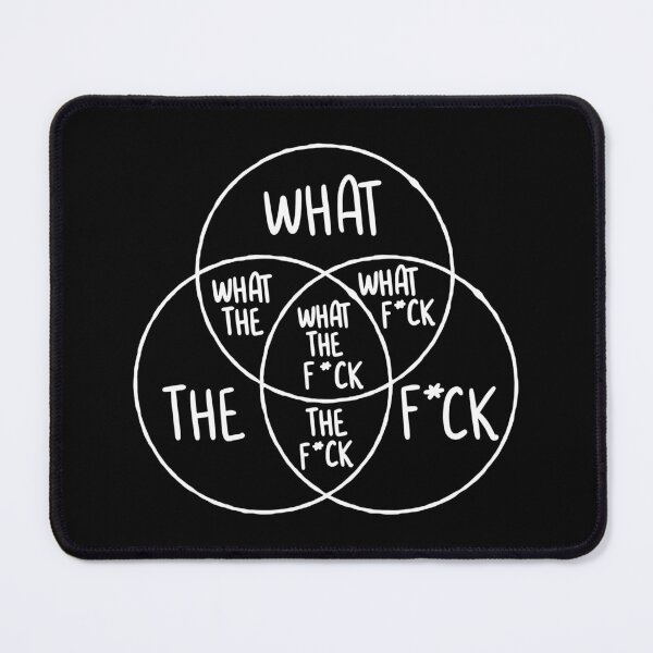Item preview, Funny WTF What The Fuck Internet Slang Venn Diagram designed and sold by JackCurtis1991.