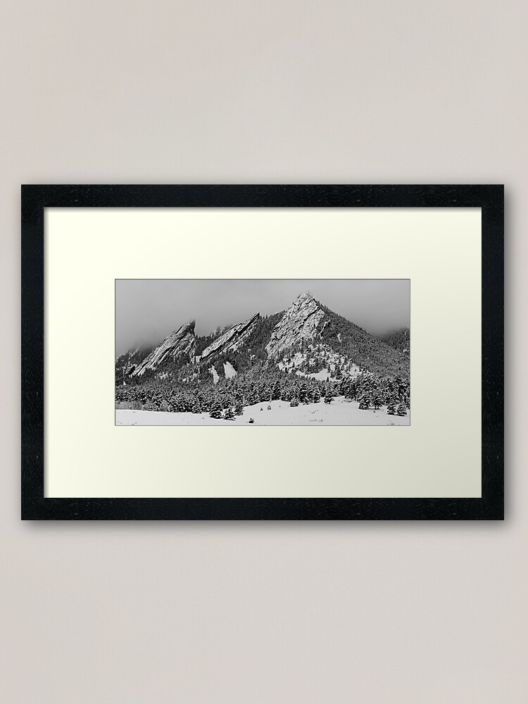 Alternate view of The Flatirons In Winter Dress Framed Art Print