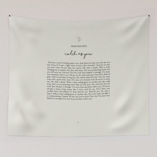 Item preview, Cold As You Lyrics designed and sold by queseraseraa.