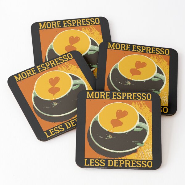 Item preview, More Espresso Less Depresso - COFFE ADDICT  designed and sold by Raiko-art.
