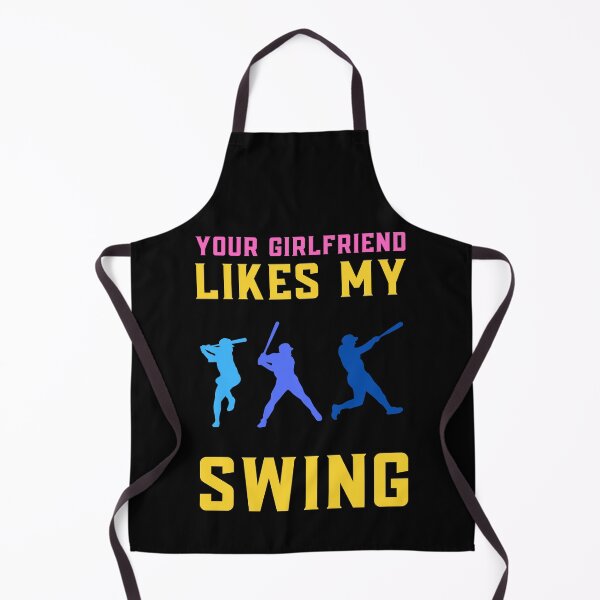 Item preview, Your Girlfriend Likes My Swing : Retro Funny Meme Quote BaseBall Softball : Swing Swing! Swing!! designed and sold by MokonoKokoro.