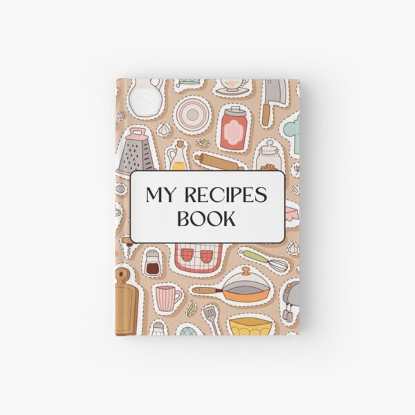 Recipes Book In Black And White Journal and Notebook Only Hardcover  Journal for Sale by CJ Anderson