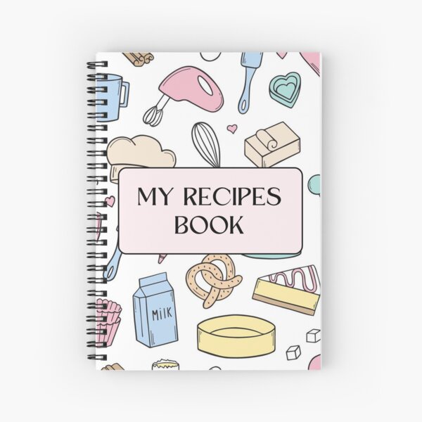 Cuaderno de espiral for Sale con la obra «Recetas: Diario de un libro de  cocina en blanco para guardar todas sus recetas favoritas» de Merchking1