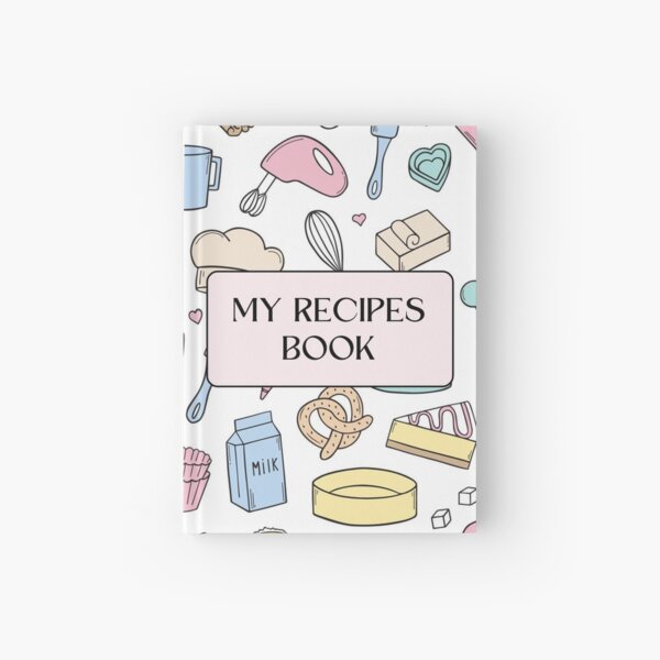 Recipes Book In Black And White Journal and Notebook Only Hardcover  Journal for Sale by CJ Anderson