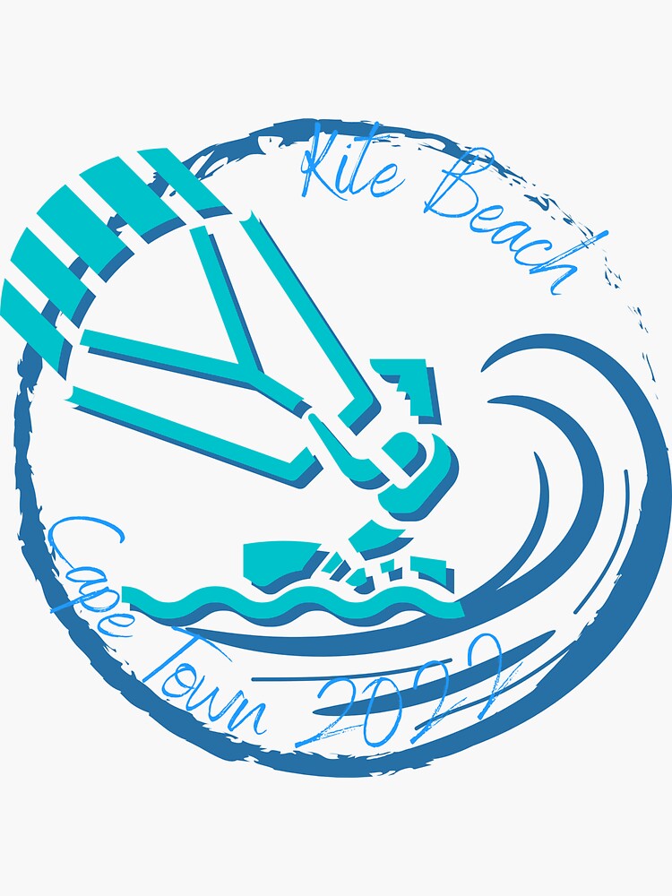"Kite Surfer, Kite Beach Cape Town 2022" Sticker for Sale by ShayJaxSA