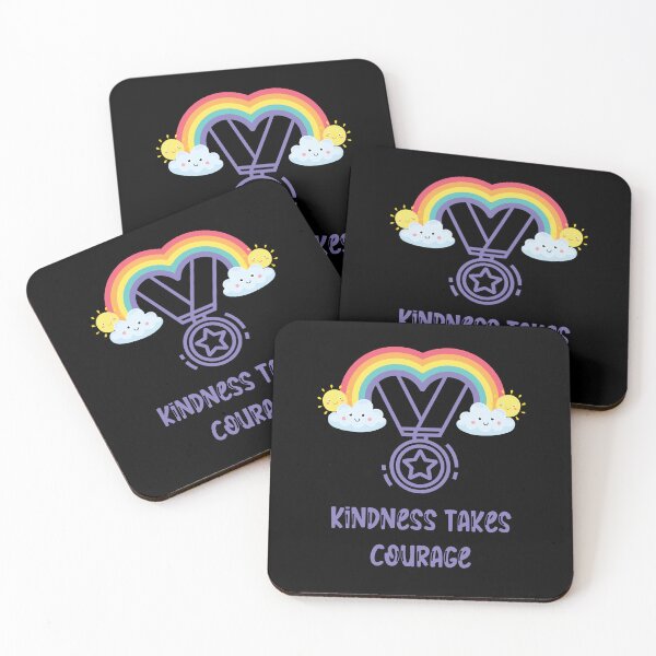 Item preview, Kindness Takes Courage Stop Bullying Rainbow Cute designed and sold by RockBeeDesigns.