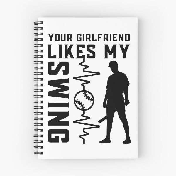 Item preview, Your Girlfriend Likes My Swing : Retro Funny Meme Quote BaseBall Softball : Swing Signal Art designed and sold by MokonoKokoro.