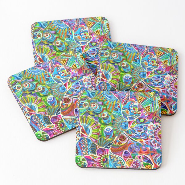 Item preview, 345. Colorful psychedelic doodles, subconscious designed and sold by Veera Zukova.
