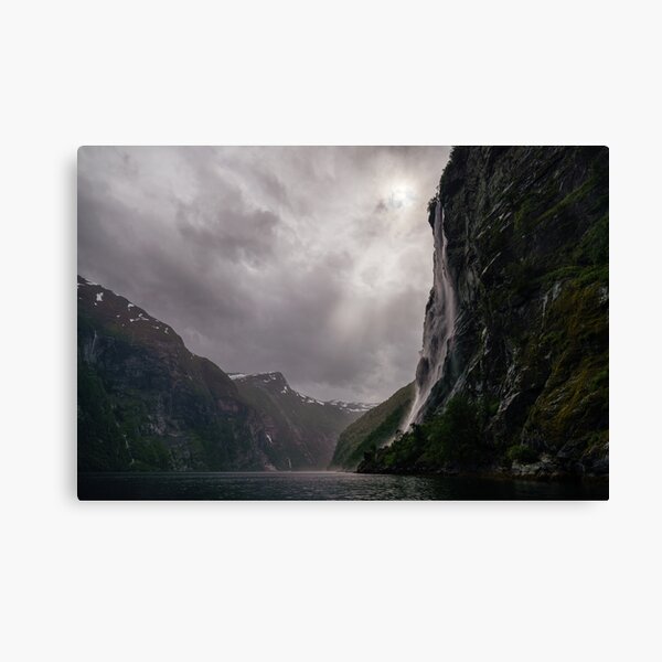 Seven Sisters Waterfall (Knivsflåfossen), Geirangerfjord, Norway Canvas Print