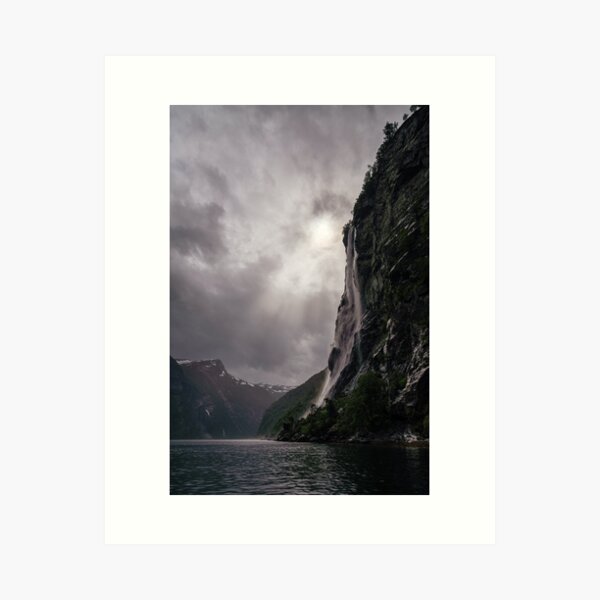 Seven Sisters Waterfall (Knivsflåfossen), Geirangerfjord, Norway Art Print