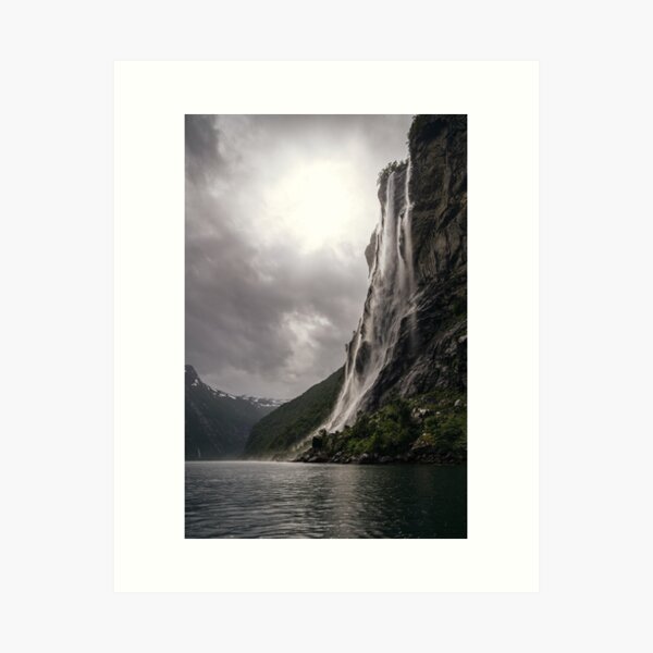 Seven Sisters Waterfall (Knivsflåfossen), Geirangerfjord, Norway Art Print