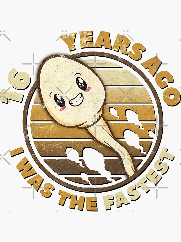 "16 Years Ago I Was The Fastest. 16th Birthday Design" Sticker for Sale