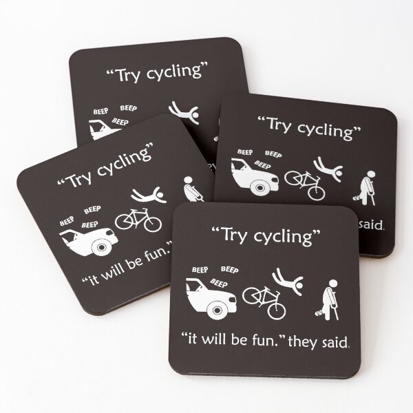 Item preview, Try Cycling, Funny Cycling, Cyclist Quote designed and sold by Aerial Addicts.